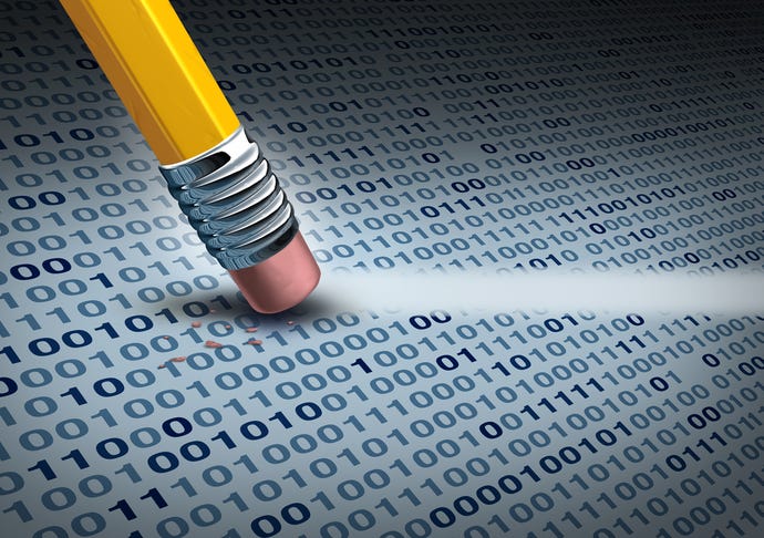 Removing computer data and clearing digital code from a hard drive concept