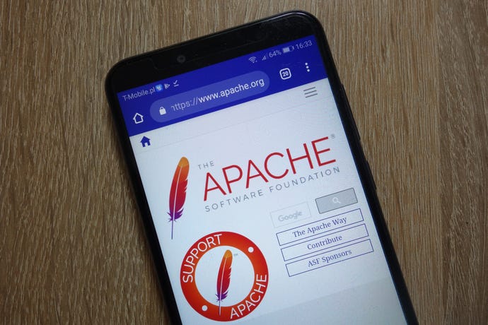 apache website login on mobile phone screen