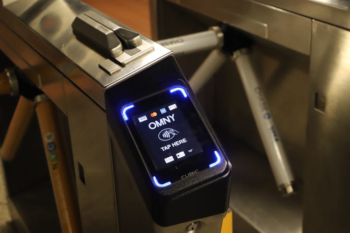 Contactless fare payment system at Grand Central Terminal