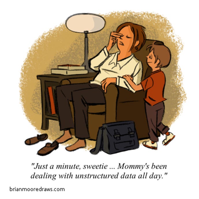 Cartoon: Unstructured Data Fatigue