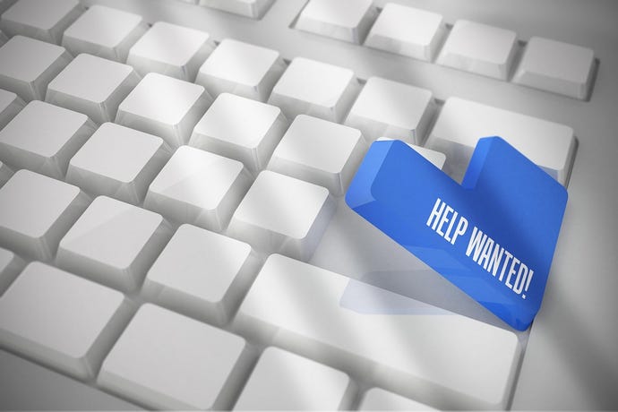 "Help wanted" key on keyboard
