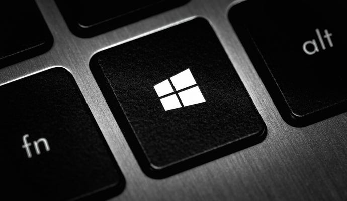 Windows icon on computer keyboard key