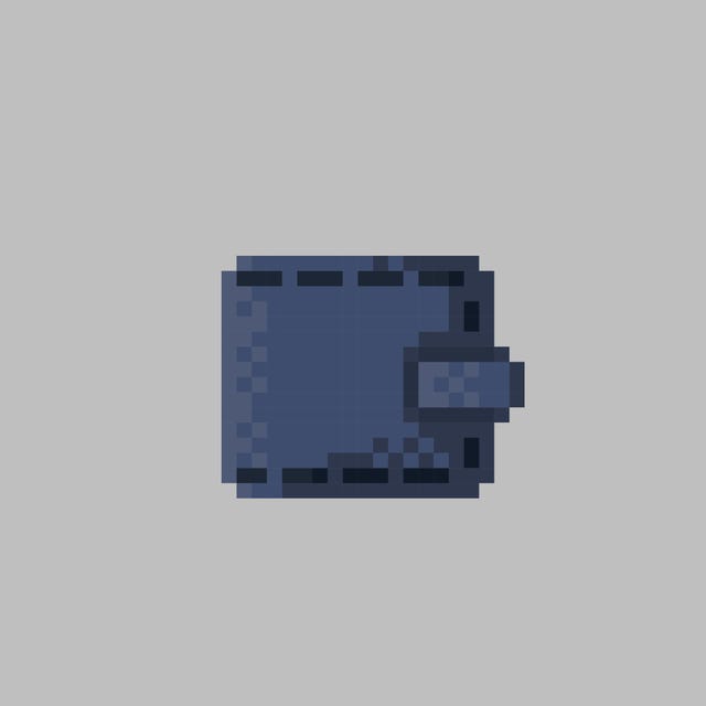 Pixelated image of a wallet