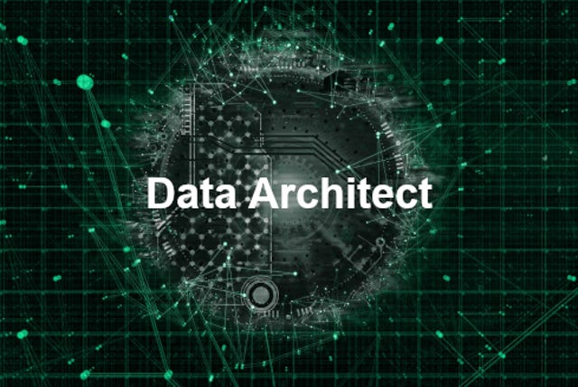 data science abstract with data architect title