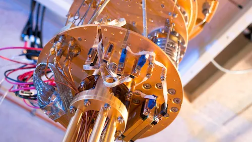 A unit in Microsoft's quantum computer.
