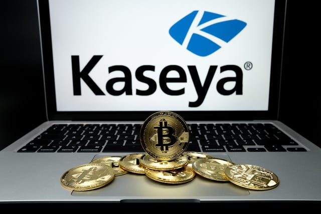 Image of Kaseya logo on computer screen