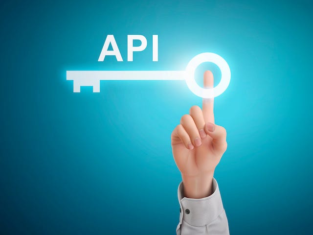 A key logo with the term APIs.