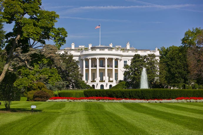 Photo of the south portico of the White House