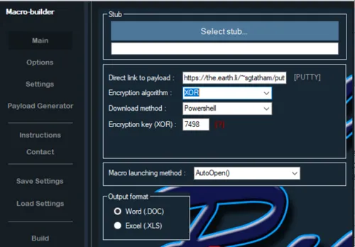 Macro settings of the Rubella Macro Builder\r\n(Source: Flashpoint)\r\n