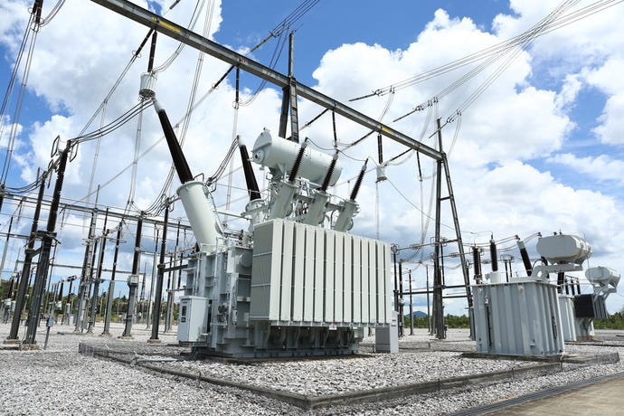 high-voltage power substation