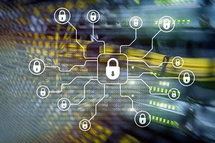 Locks on a digital background