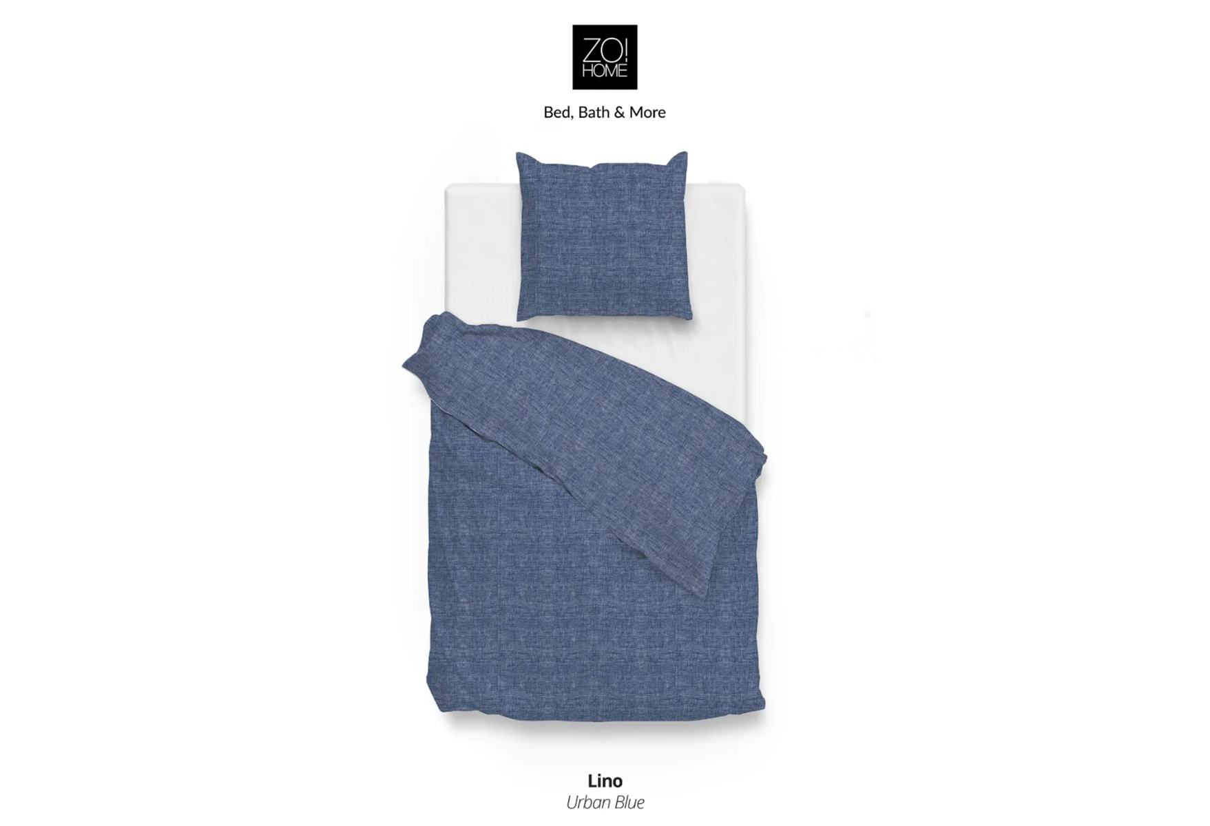 Zo!Home Lino Dekbedovertrek Urban Blue | Swiss Sense