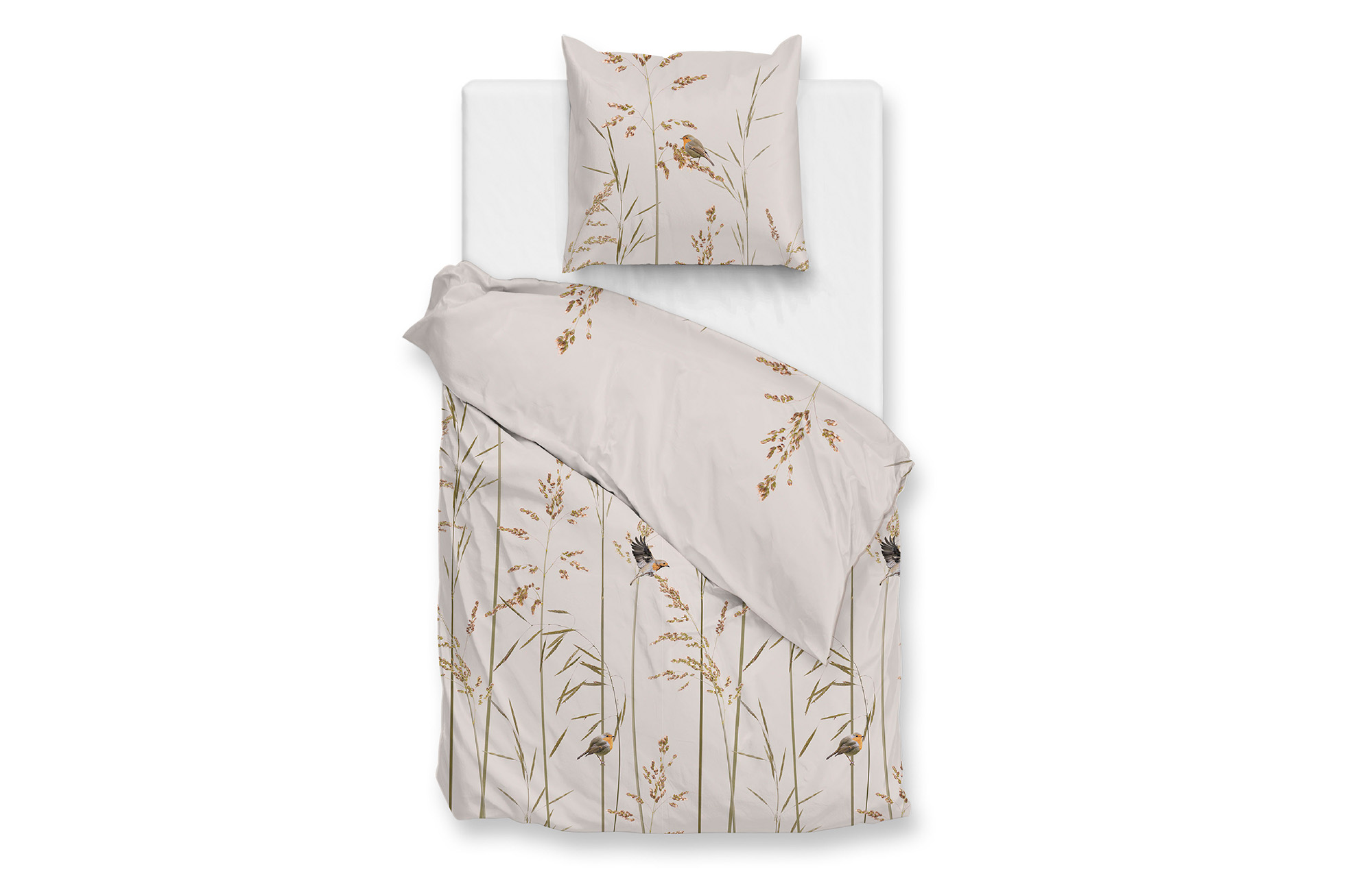 Zohome Pettirosso Dekbedovertrek - Lits-jumeaux - 240x200/220 cm - Natural