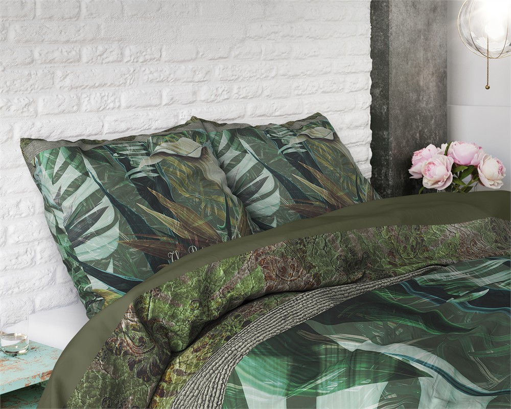 OSVINO Botanical Duvet Cover Set King Size 3-Piece 100% Microfiber