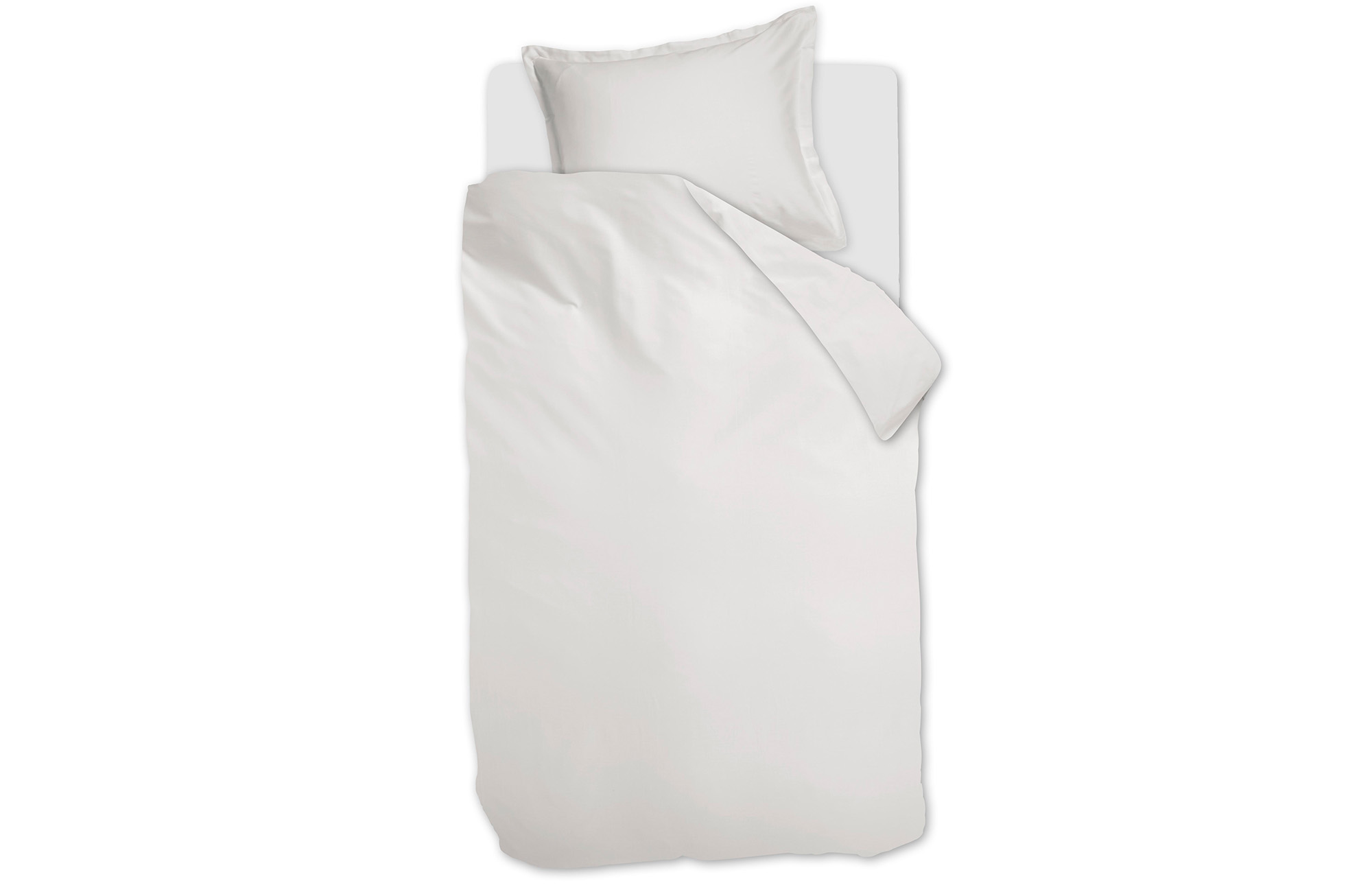 Ambiante Satin Uni Dekbedovertrek White | Swiss Sense