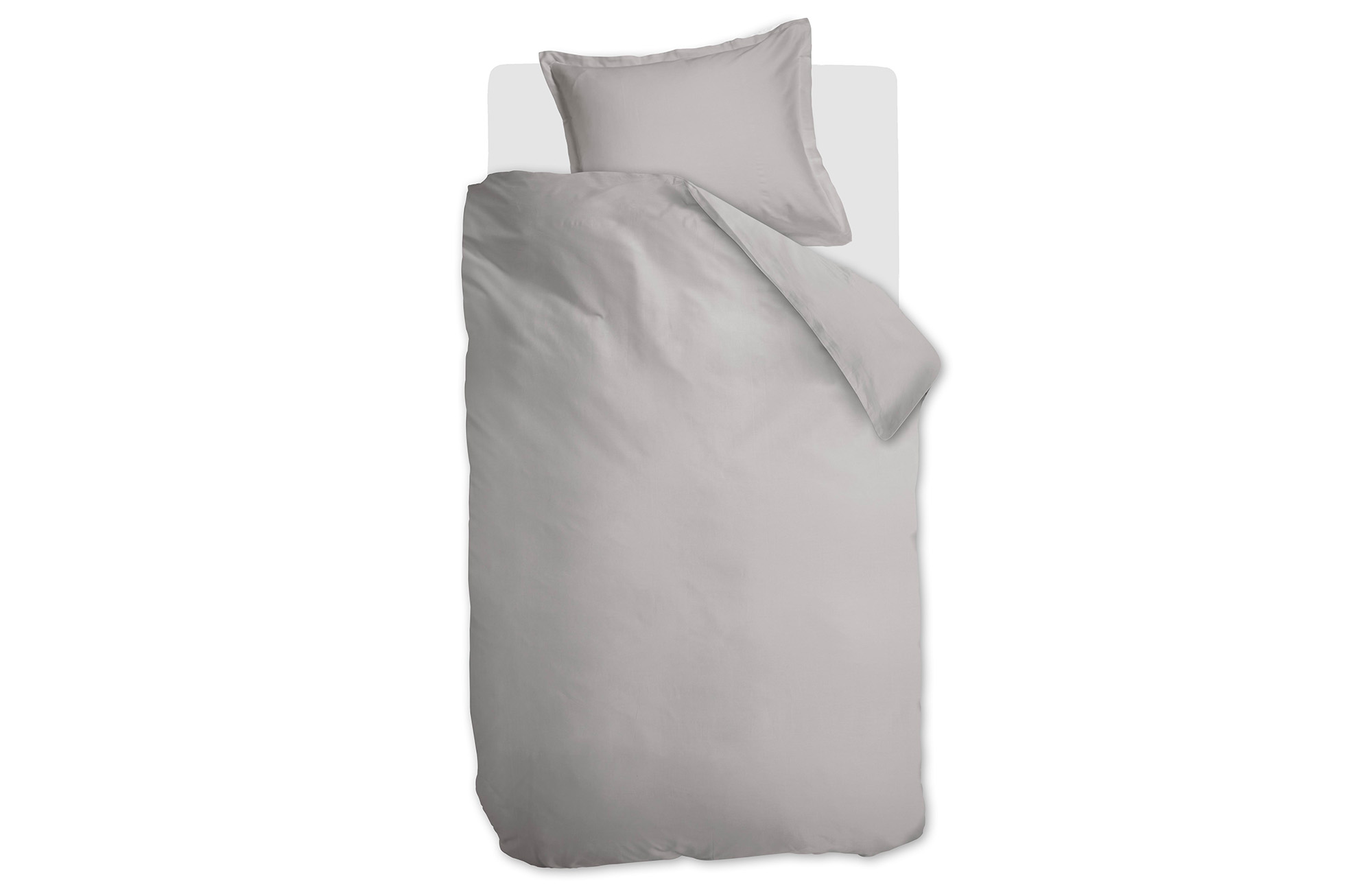 Ambiante Satin Dekbedovertrek Uni Grey | Swiss Sense