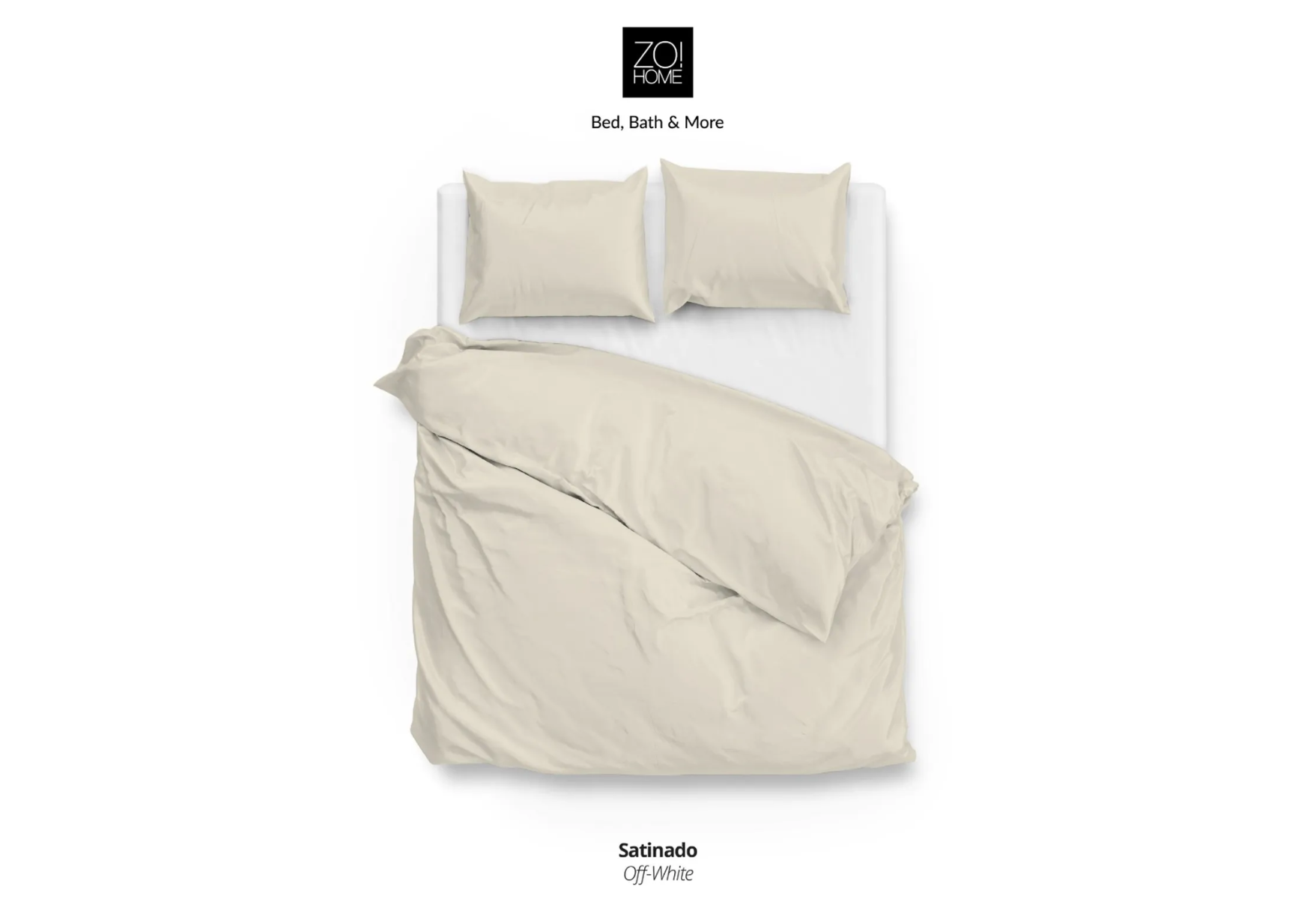 Zo!Home Satinado Dekbedovertrek Off-White | Swiss Sense