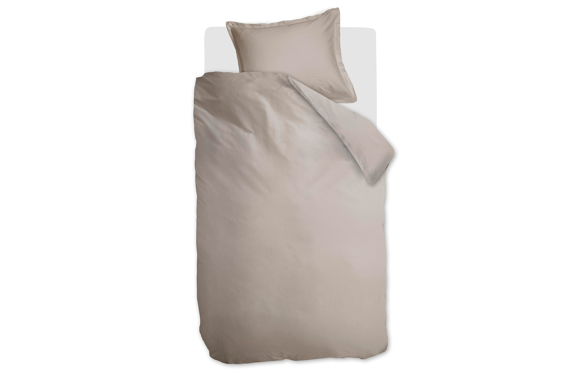 Ambiante Satin Dekbedovertrek Uni Sand | Swiss Sense