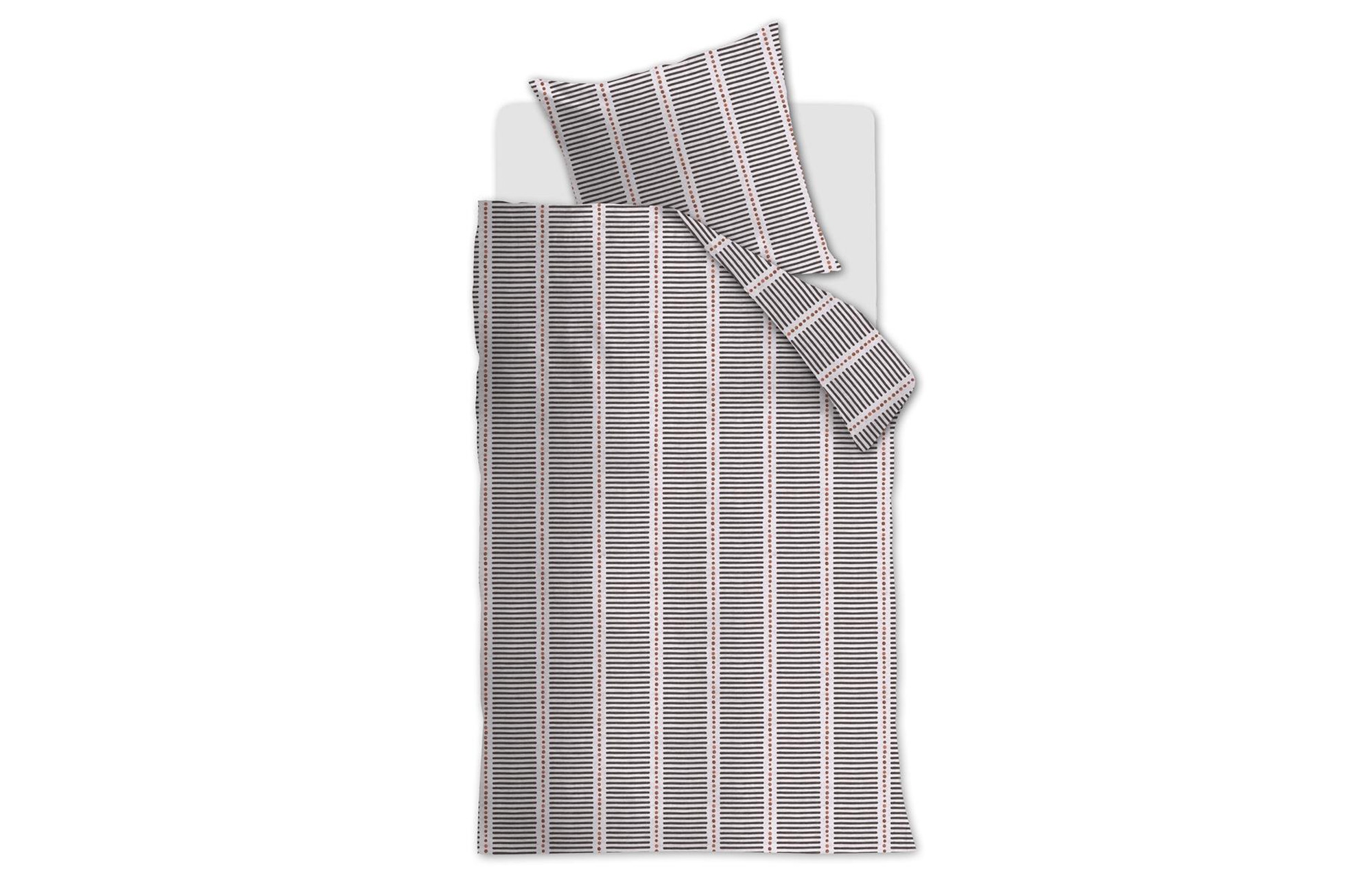 Vtwonen Stip and Stripe dekbedovertrek - Eenpersoons - 140x200/220 - Blush
