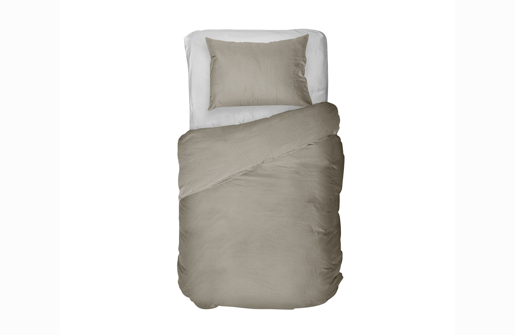 Kayori Koko Dekbedovertrek Taupe | Swiss Sense