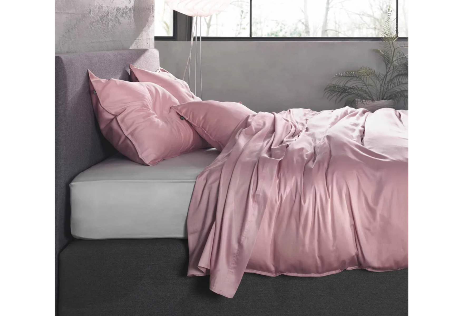 Zo!Home Satinado Dekbedovertrek Shady Pink | Swiss Sense