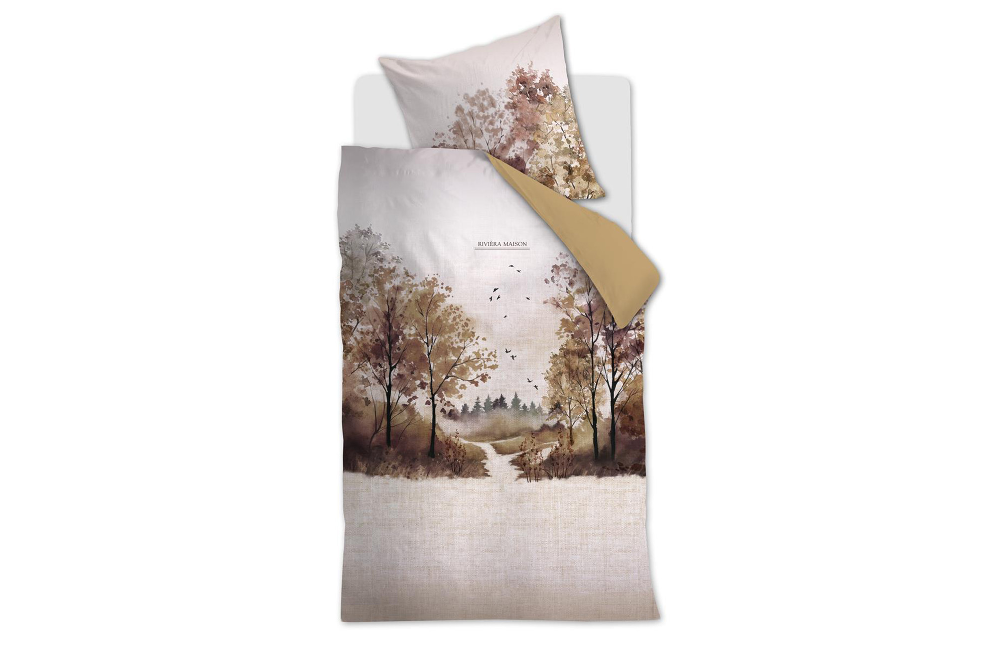 Rivièra Maison Aurelia Dekbedovertrek Brown | Swiss Sense