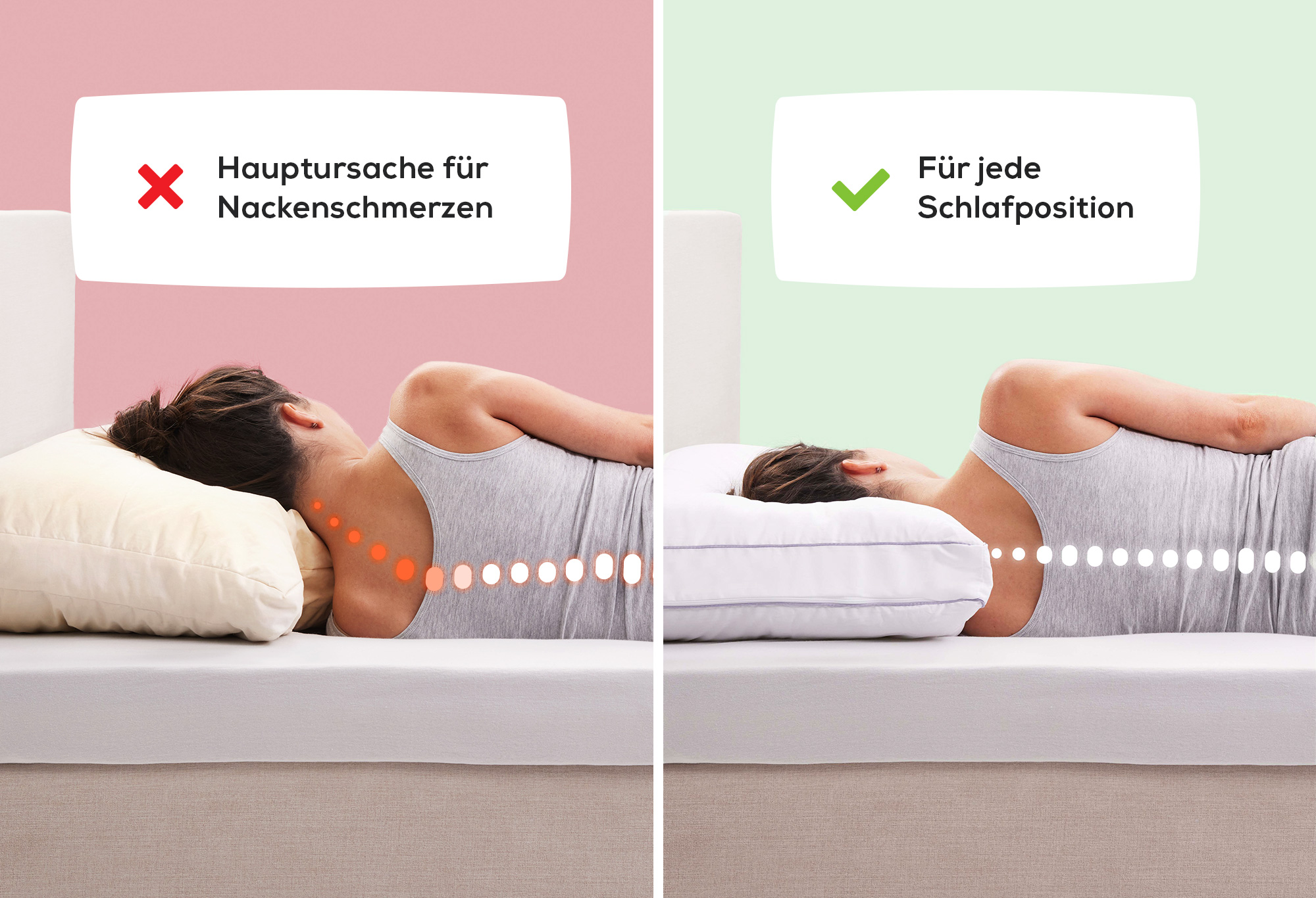 Das Unterstützende Kopfkissen | Anpassbar