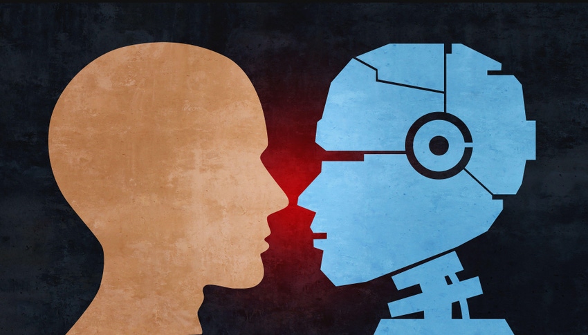 uman And Robot or Robotic Automation  illustration