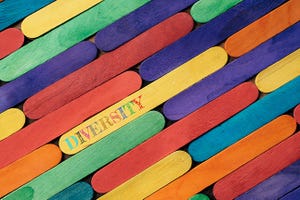 Colorful wooden stick with DIVERSITY word. diversity concept