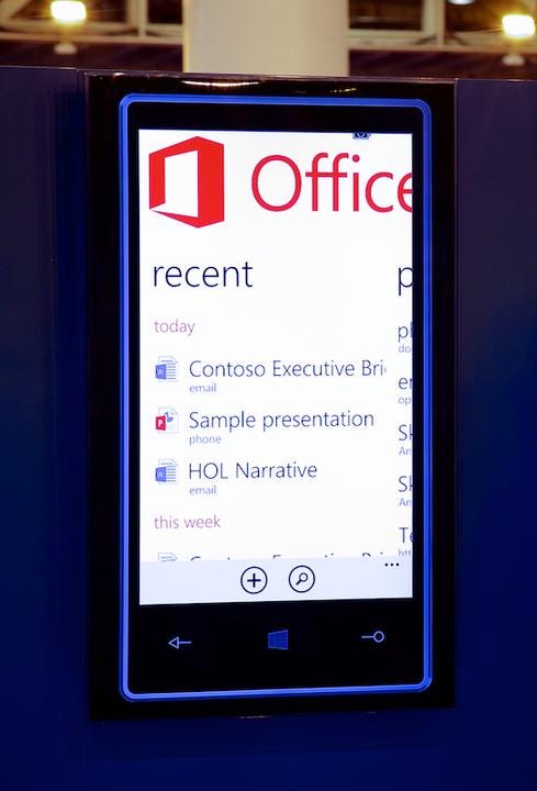Office for iPads could resemble Office Mobile.