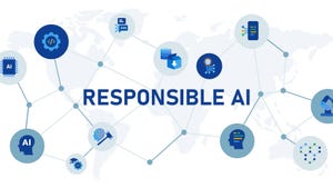 Graphic representation of responsible AI showing multiple aspects of use.