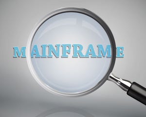 word mainframe under a magnifying glass