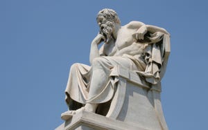 statue of Socrates (469-399 BC). Classical Greek Philosopher.