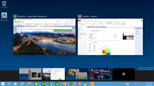 Early Windows 10 Preview builds have focused on mouse-and-keyboard features such as virtual desktops, but a touch-focused preview is on the way. 