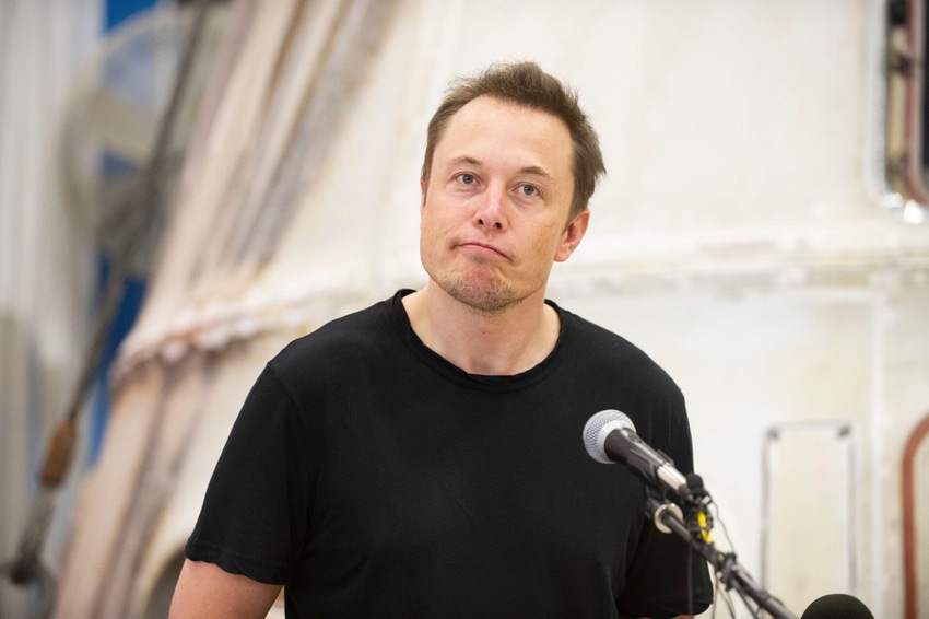 McGregor, Texas June 13, 2012: SpaceX CEO and Chief Designer Elon Musk answers questions about the private Dragon spacecraft.