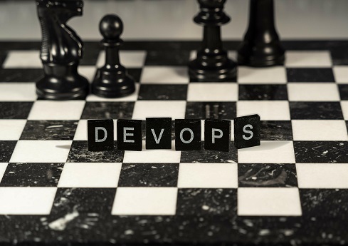 chess game with DevOps letters