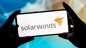 In this photo illustration a Solarwinds logo seen displayed on a smartphone. In this photo illustration a Solarwinds logo seen displayed on a smartphone.