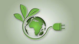 green earth with a plug attached