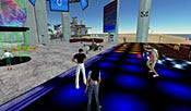 On popular Anarchia Island, avatars fly and teleport in to boogie on the virtual dance floor.