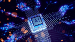 A digital illustration of a chip, with the letters AI on it A digital illustration of a chip, with the letters AI on it