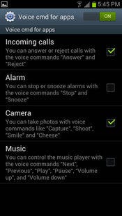 Galaxy S III Voice Commands