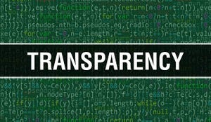 Transparency with Abstract Technology Binary code Background.