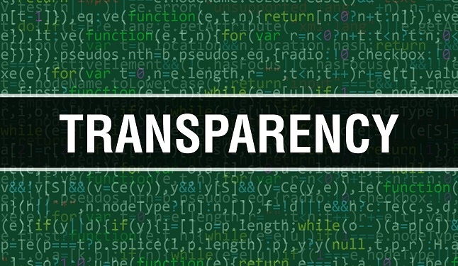 Transparency with Abstract Technology Binary code Background.