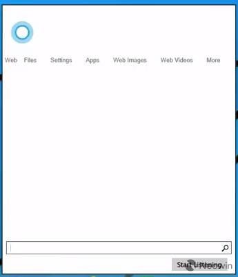 Cortana on the desktop. (Source: Neowin)
