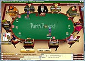 Although you can't see the expression on players' faces, unlike at PKR.com, at Partypoker.com you get a sense of the winners and losers from the chips piled up on the table.