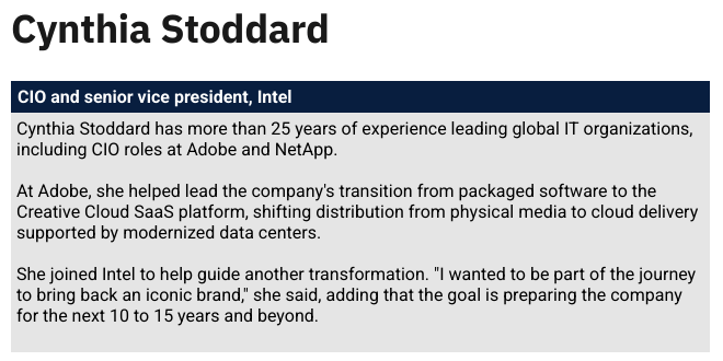 Biographical information about Cynthia Stoddard. Biographical information about Cynthia Stoddard.