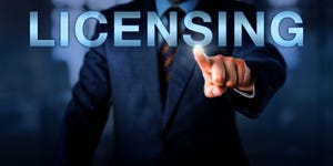 finger pointing at a sign that says licensing finger pointing at a sign that says licensing