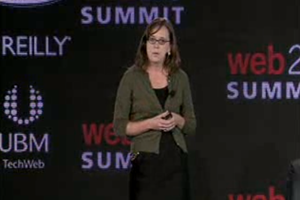 Alyssa Henery from Amazon Web Services addresses the Web 2.0 Summit audience in San Francisco