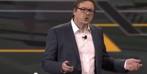 Omnifone's Phil Sant, speaking at Re:Invent.
(Source: Amazon video)