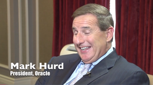 Screenshot from interview with Oracle President Mark Hurd